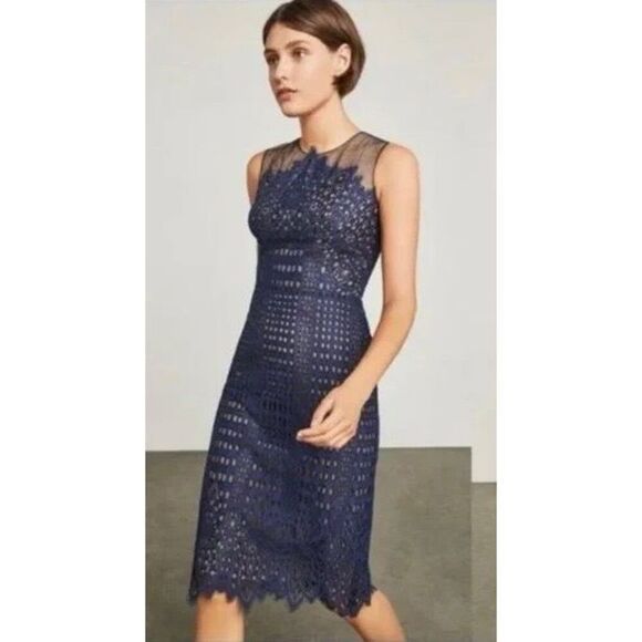 ✨BCBGMaxAzria Belila Women's Knit Evening Sz 8 Dress✨ - Picture 1 of 10